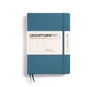 Leuchtturm1917 Taccuino Medium A5, copertina rigida, 251 pagine numerate, Stone Blue, Bianco