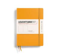 LEUCHTTURM1917 363386 - Taccuino medio (A5), copertina rigida, 251 pagine numerate, Rising Sun, bianco