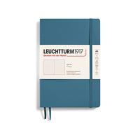 LEUCHTTURM1917 363399 - Taccuino medio (A5), copertina morbida, 123 pagine numerate, colore: Blu pietra