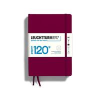 LEUCHTTURM1917 363535 Taccuino 120 g/m² Paper Edition, copertina rigida, Medium (A5), Port Red, punteggiato