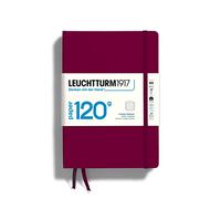 LEUCHTTURM1917 363536 Taccuino 120 g/m² Paper Edition, copertina rigida, Medium (A5), Port Red, a righe