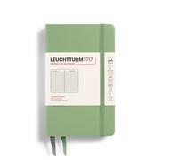 LEUCHTTURM1917 363940 Taccuini Pocket A6, Copertina rigida, 187 pagine numerate, Sage, Righe