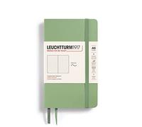 LEUCHTTURM1917 363952 Taccuini Pocket A6, Copertina morbida, 123 pagine numerate, Sage, Puntini