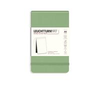 LEUCHTTURM1917 364415 Blocco note Pocket A6, Copertina rigida, 184 pagine numerate, Puntini, Sage
