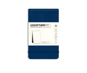 LEUCHTTURM1917 364416 Blocco note Pocket A6, Copertina rigida, 184 pagine numerate, Puntini, Blu Mare