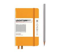 LEUCHTTURM1917 365628 Taccuini Pocket A6, Copertina rigida, 187 pagine numerate, Rising Sun, Quadretti