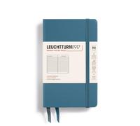 LEUCHTTURM1917 365631 Taccuini Pocket A6, Copertina rigida, 187 pagine numerate, Stone Blue, Righe