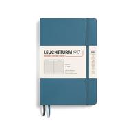 Leuchtturm1917 365644 Taccuino Paperback (B6+), Copertina Morbida, 123 Pagine Numerate, Blu Pietra, A righe