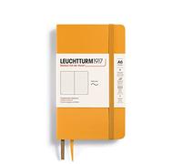 Leuchtturm1917 365646 Tasca per notebook (A6), copertina morbida, 123 pagine numerate, Rising Sun, punteggiato
