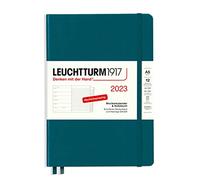 LEUCHTTURM1917 365671 Agenda settimanale e taccuino 2023, 12 mesi, Pacific Green, Medium (A5)