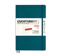 LEUCHTTURM1917 365704 Agenda e taccuino settimanale Paperback (B6+) 2023, 12 mesi, Pacific Green, tedesco