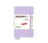 LEUCHTTURM1917 365725 - Agenda settimanale tascabile (A6) 2023, 12 mesi, colore: Lilla
