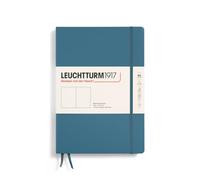 LEUCHTTURM1917 366180 Taccuini Composition B5, Copertina rigida, 219 pagine numerate, Stone Blue, Bianco