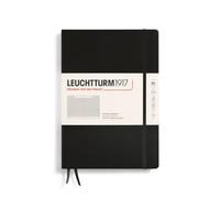LEUCHTTURM1917 366186 - Taccuino per appunti, B5, copertina rigida, 219 pagine numerate, fogli a quadretti, colore nero