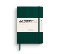 Leuchtturm1917 Taccuino 367254 Medium A5 Copertina rigida 251 pagine numerate Forest Green Bianco