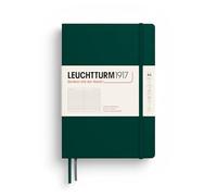 LEUCHTTURM1917 367256 Taccuini Medium A5, Copertina rigida, 251 pagine numerate, Forest Green, Righe