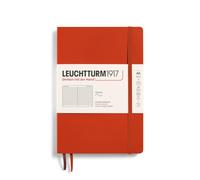 LEUCHTTURM1917 367267 Taccuini Medium A5, Copertina morbida, 123 pagine numerate, Fox Red, Righe