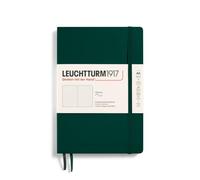 LEUCHTTURM1917 367269 Taccuini Medium A5, Copertina morbida, 123 pagine numerate, Forest Green, Puntini