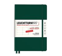 LEUCHTTURM1917 367593 - Agenda settimanale medio (A5) 2024, 18 mesi, verde forestale, tedesco