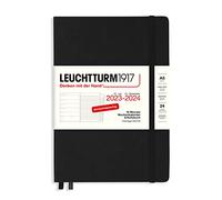 LEUCHTTURM1917 367689 agenda e taccuino settimanale Medio (A5) 2024, 18 mesi, Nero, Tedesca