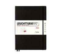 LEUCHTTURM1917 367694 agenda e taccuino settimanale Master (A4+) 2024, 12 mesi, Nero, Inglese
