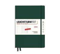 LEUCHTTURM1917 367749 Agenda settimanale e taccuino Composition (B5) 2024, con quaderno extra per indirizzi e anniversari, verde foresta, tedesco, 12 mesi
