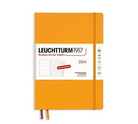 LEUCHTTURM1917 367757 - Agenda settimanale e taccuino Composition (B5) 2024, con quaderno extra per indirizzi e anniversari, Rising Sun, tedesco, 12 mesi