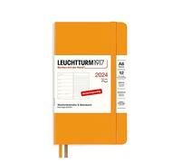 LEUCHTTURM1917 367797 Agenda settimanale e taccuino Pocket (A6) 2024, copertina morbida, Rising Sun, tedesco, 12 mesi