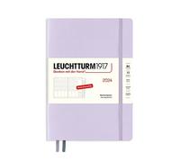 LEUCHTTURM1917 367845 - Agenda settimanale Composition (B5) 2024, con quaderno extra per indirizzi e anniversari, 12 mesi, colore: Lilla