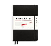 LEUCHTTURM1917 367853 Agenda settimanale Composition (B5) 2024, con quaderno extra per indirizzi e anniversari, nero, tedesco, 12 mesi
