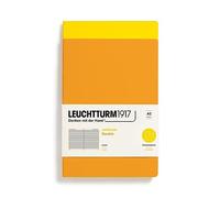 LEUCHTTURM1917 368179 Jottbook A5, 59 pagine numerate, Righe, Giallo Limone + Rising Sun, confezione doppia