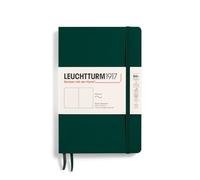 LEUCHTTURM1917 370317 Taccuini Paperback B6+, Copertina morbida, 123 pagine numerate, Forest Green, Bianco