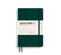 LEUCHTTURM1917 370318 Taccuini Paperback B6+, Copertina morbida, 123 pagine numerate, Forest Green, Puntini