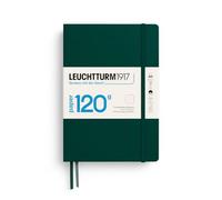 LEUCHTTURM1917 370341 Taccuini Medium A5 120 g/m² Paper Edition, Copertina rigida, 203 pagine numerate, Forest Green, Puntini