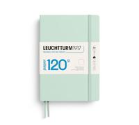 LEUCHTTURM1917 370343 Taccuini Medium A5 120 g/m² Paper Edition, Copertina rigida, 203 pagine numerate, Mint Green, Bianco