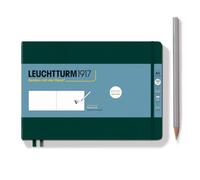LEUCHTTURM1917 370358 Quaderni da disegno Medium Landscape A5, Copertina rigida, 112 pagine 150 g/m², Bianco, Forest Green