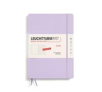 LEUCHTTURM1917 370478 Agenda settimanale e taccuino 2025, Composition B5, copertina rigida, 12 mesi, 80 g, a righe, lilla