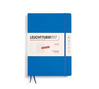 LEUCHTTURM1917 370482 Agenda settimanale e taccuino 2025, Composition B5, copertina rigida, 12 mesi, 80 g, a righe - Sky