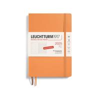 LEUCHTTURM1917 370510 - Agenda settimanale 2025, formato A5, copertina morbida, 12 mesi, 80 g, a righe, albicocca