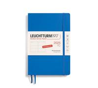 LEUCHTTURM1917 370569 - Agenda settimanale 2025, formato A5, copertina morbida, 12 mesi, 80 g, a righe - Sky