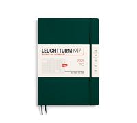 LEUCHTTURM1917 370710 Agenda mensile e taccuino Composition (B5) 2025, 16 mesi, Copertina morbida, Forest Green, Inglese