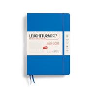 LEUCHTTURM1917 370729 Pianificatore della settimana accademica Medium A5 2025, 18 mesi 07.2024-12.2025, Copertina rigida, Sky, inglese