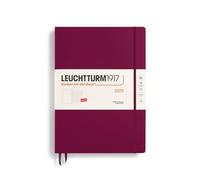 LEUCHTTURM1917 370731 Agenda settimanale e taccuino 2025, Master A4+, copertina rigida, agenda da 12 mesi, a righe, colore: rosso