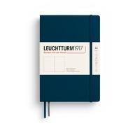 LEUCHTTURM1917 372188 Taccuini Medium A5, Copertina rigida, 251 pagine numerate, Deep Sea, Bianco