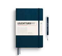 LEUCHTTURM1917 372190 Taccuini Medium A5, Copertina rigida, 251 pagine numerate, Deep Sea, Righe