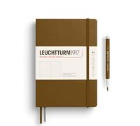 LEUCHTTURM1917 372197 Taccuini Medium A5, Copertina rigida, 251 pagine numerate, Spice Brown, Puntini