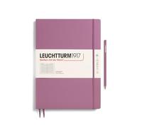 LEUCHTTURM1917 372339 Taccuini Master Slim A4+, Copertina rigida, 123 pagine numerate, Dusty Rose, Righe