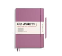 LEUCHTTURM1917 372340 Taccuini Master Slim A4+, Copertina rigida, 123 pagine numerate, Dusty Rose, Quadretti