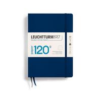 LEUCHTTURM1917 372383 Taccuini Medium A5, 120 g/m² Paper Edition, Copertina rigida, 203 pagine numerate, Blue Mare, Puntini