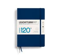 LEUCHTTURM1917 372384 Taccuini Medium A5, 120 g/m² Paper Edition, Copertina rigida, 203 pagine numerate, Blue Mare, Righe